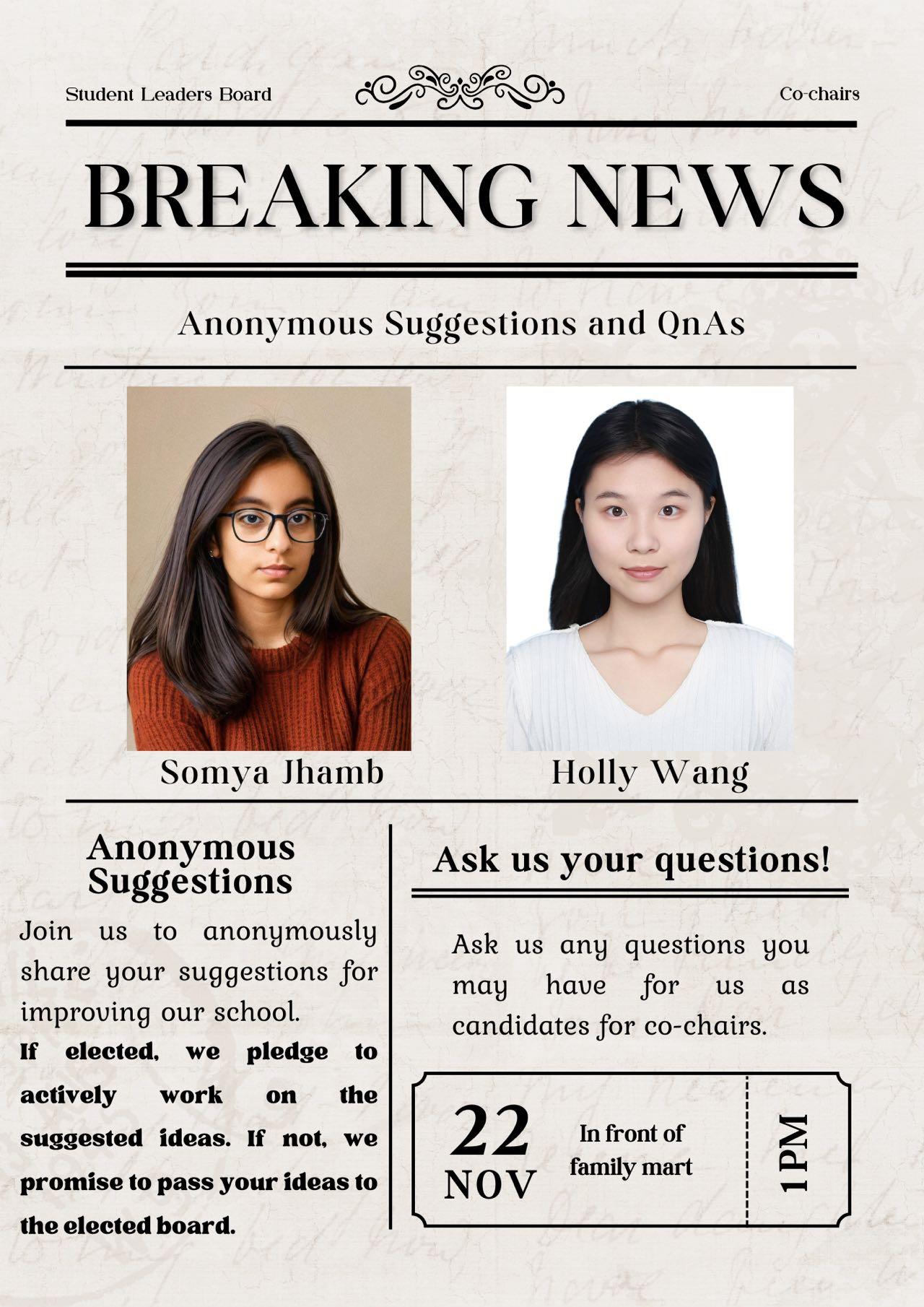 Somya Jhamb and Holly Wang